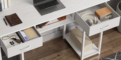 32-Inch Metal Computer Desk, Writing and Study Desk for Work, Display, and Everyday Use detail image - detail view 20