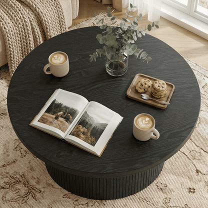 32-Inch Round Coffee Table, Modern Accent Table for Work, Display, and Everyday Use detail image