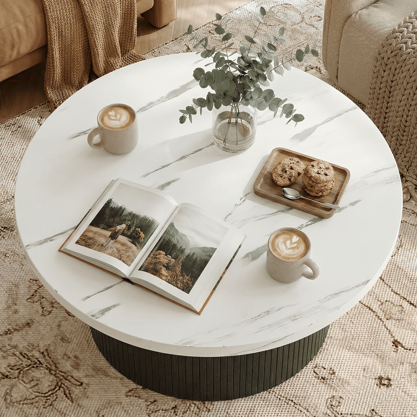 Coffee Table shown in the Marble Texture Coffee Table option