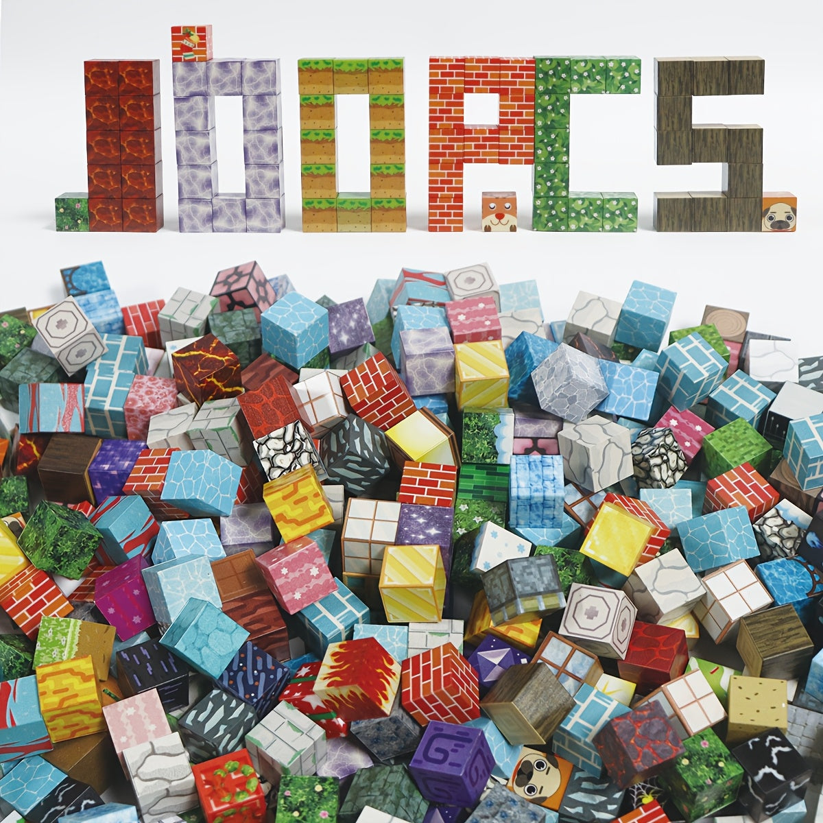 Magnetic Building Tiles 50 100 200 300 Piece STEM Construction Set, 3D Magnet Blocks for Boys & Girls Ages 3+
