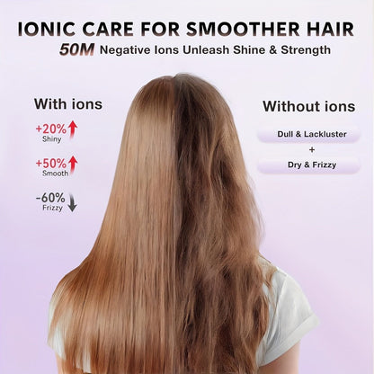 1875W Ionic Travel Hair Dryer Foldable with Diffuser & Concentrator Nozzle – Brushless Motor, 3 Heat Settings, 2 Speeds