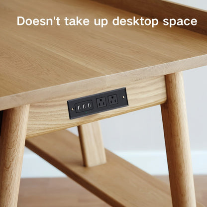 Recessed Power Strip Flush Mount Desk Outlet - 2 AC Outlets & 3 USB-A Ports for an Everyday Personal Care Routine