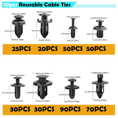 Car Retainer Clips Push Fasteners Kit Bumper Plastic Rivets Assortment for Auto Interior Exterior Trim Panel Body Clips – 113 to 928 Pcs