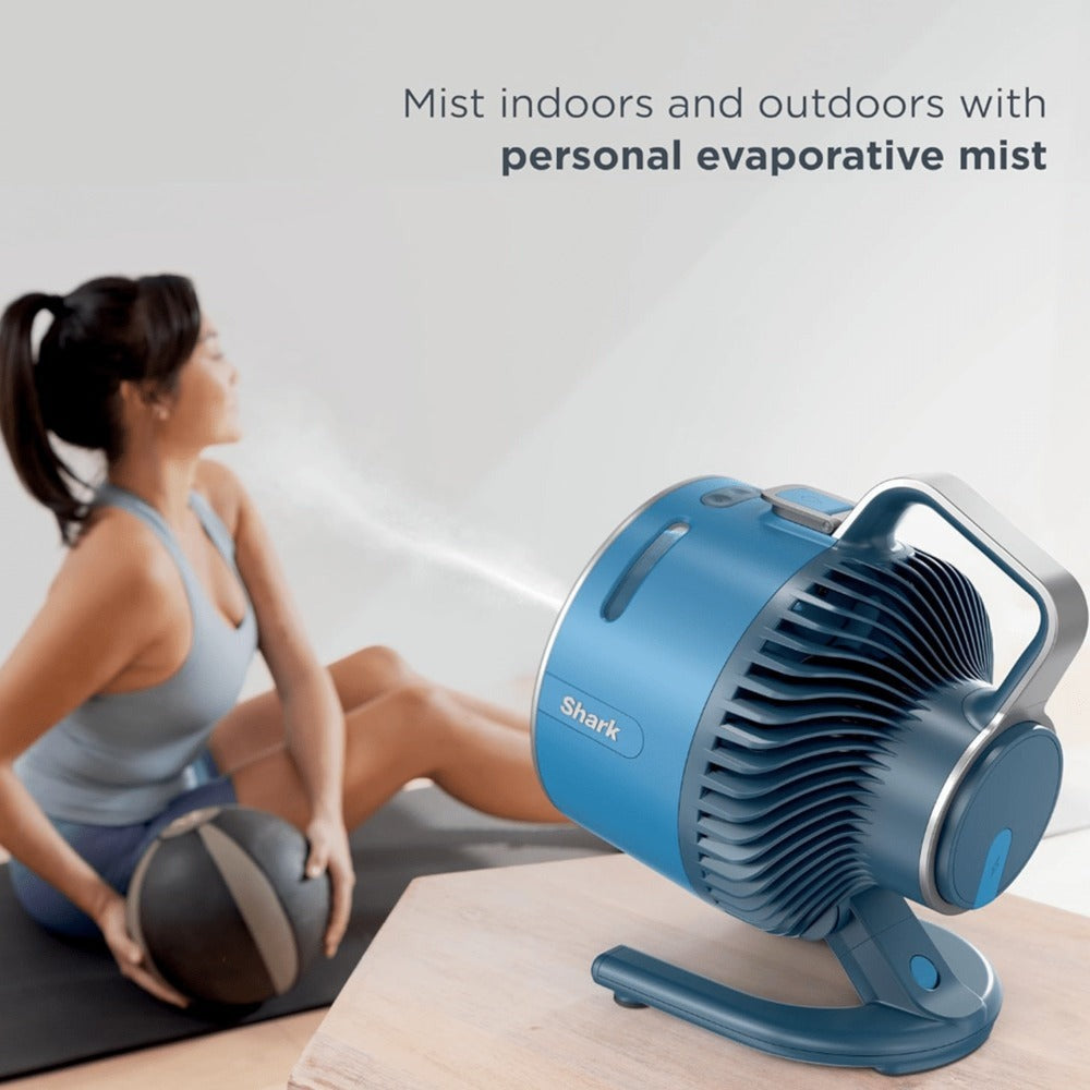 Portable Fan by Shark FlexBreeze HydroGo Pro, Refurbished Five-Speed Misting Model with Oscillation