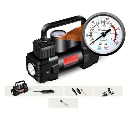 Dual-Cylinder Portable Tire Inflator with Pointer Gauge, Digital Gauge or Digital Display Options