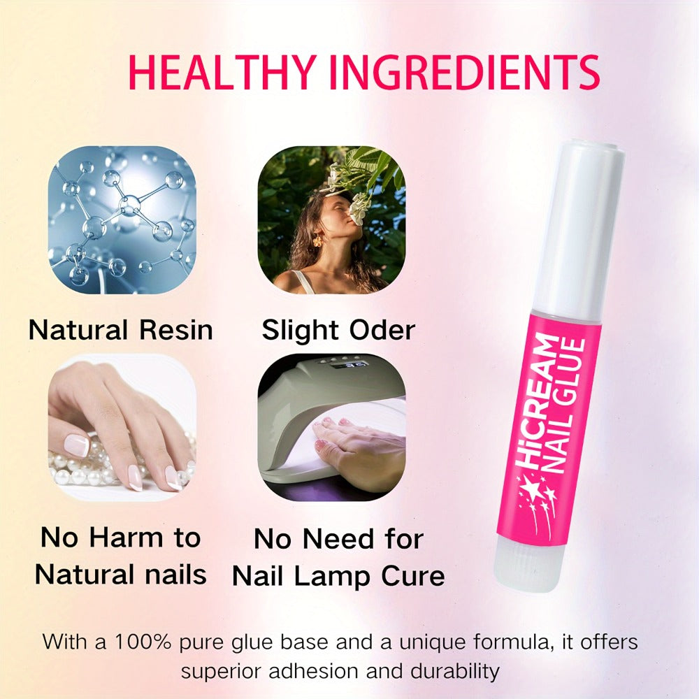 Acrylic Nail Glue Set 14 Pcs No Lamp Quick Dry Super Strong Bond – 12×2ml + 2×7ml Bulk Pack for Press On Nails, Fake Nails