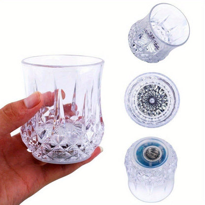 LED Light-Up Tumblers 12-Pack, 200 ml Color-Changing Party Cups Activated by Liquid for Bars, Birthdays and Celebrations