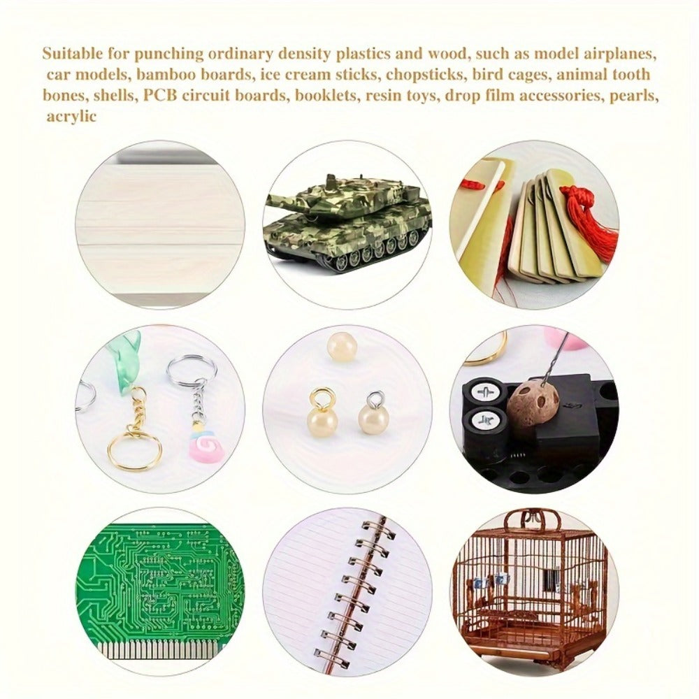 131PCS Resin Drilling Tool Set for Jewelry Making, 100 Eye Screws Gold & Silver, 8 Spiral Drill Bits