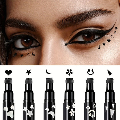 Waterproof Eyeliner Pen Set 6pcs Double-Ended Liquid Eyeliner Kit, Smudge-Proof, Oil-Proof, Precision Eye Liner Pencil for Women