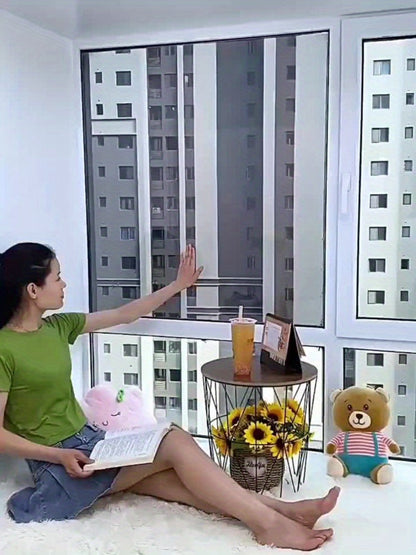 One Way Window Film Static Cling No Glue - Heat Control Anti-Glare Sun Blocking Reflective Mirror Tint for Home Office Hotel