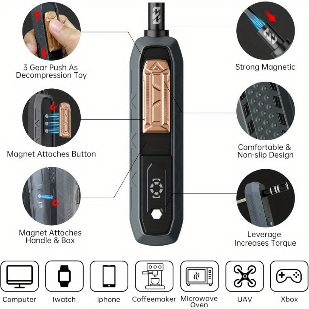 180-in-1 Precision Screwdriver Set, Magnetic Professional Kit for Laptop, Phone, Camera, Tablet, Game Console & Glasses