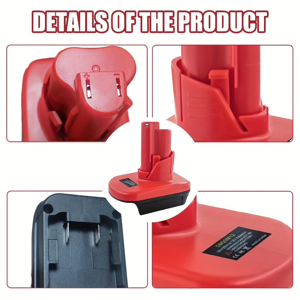 Battery Adapter Converter for Dewalt 20V & 18V Red Tools Li-ion Battery to 12V Power Tool Replacement