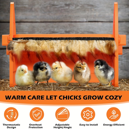 Chick Brooder Plate with Adjustable Height for Up to 10 Chicks, Poultry Warmer for Ducklings, Turkeys