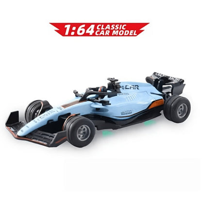 Mini RC Racing Car 1:64 Scale 2.4G Alloy Die-Cast 4WD Drift Toy Car with Lights & Adjustable Speed