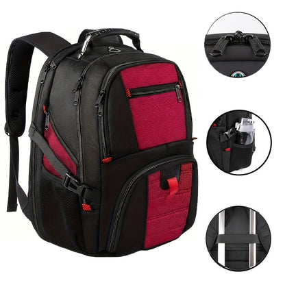 Large Laptop Backpack 50L – Fits 17 Inch Computer, Airline Approved Carry On, 3-Compartment Travel & College Backpack for Men Women | 8