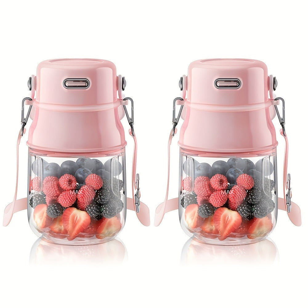 Personal Blender USB-C Rechargeable 27oz - 10-Blade Portable Smoothie Blender with Shoulder Strap