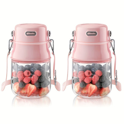 Personal Blender USB-C Rechargeable 27oz - 10-Blade Portable Smoothie Blender with Shoulder Strap