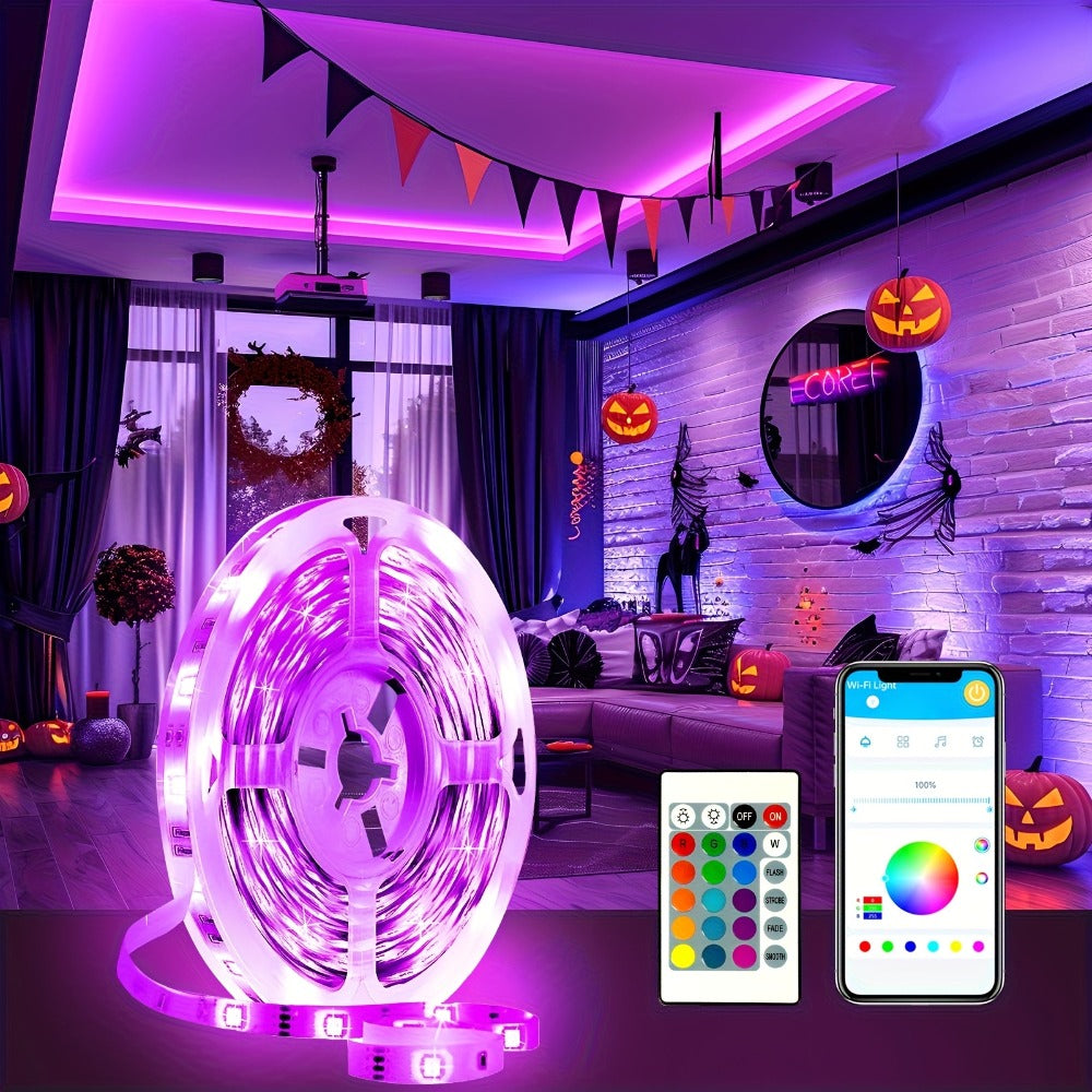 RGB LED Strip Lights Music Sync Color Changing for an Everyday Personal Care Routine, with the Listed Configuration