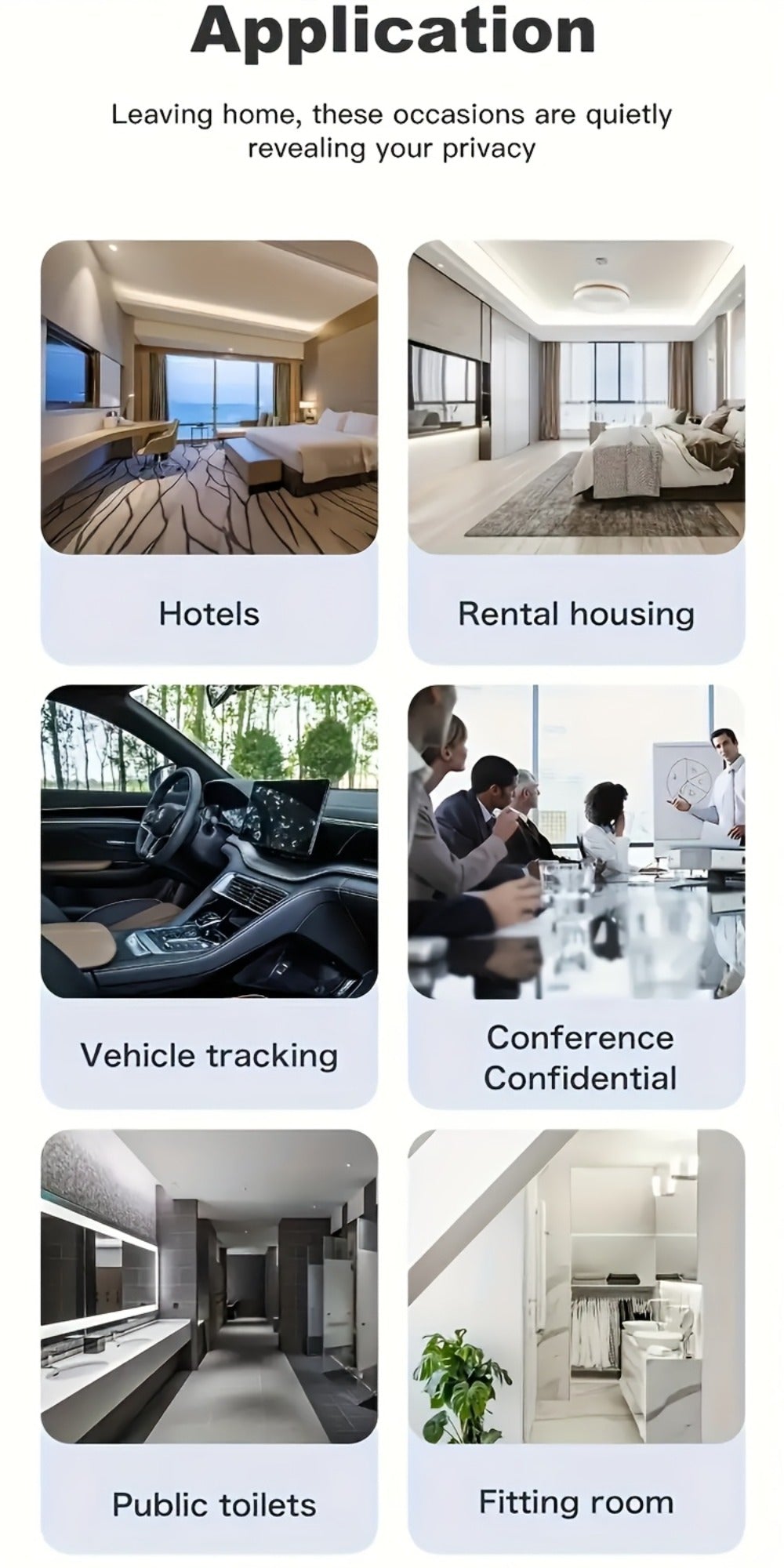 Hidden Camera Detector Anti-Spy RF Signal Scanner, GPS Tracker Finder, Wireless Bug Detector, Portable Protection for Hotels