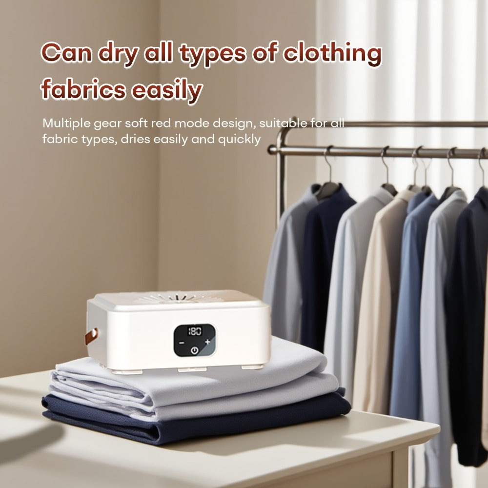 Foldable Clothes Dryer Smart Touch Screen Two-Speed Control Timer Function with Dry Bag Quick Drying Compact Design for Apartments Dorms RVs
