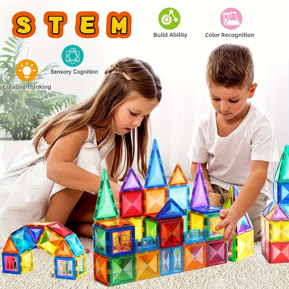 Animal Village Magnetic Building Blocks 102pcs for Kids Ages 3 4 5 6 with the Listed Color, Size or Set Options for Everyday Use