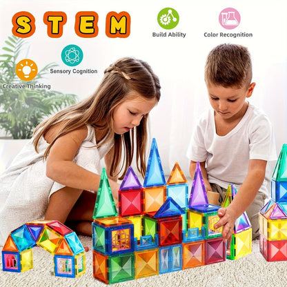 Animal Village Magnetic Building Blocks 102pcs for Kids Ages 3 4 5 6 with the Listed Color, Size or Set Options for Everyday Use