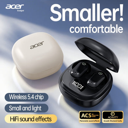 Wireless Earbuds Acer OHR501 Bluetooth 5.4 Semi-In-Ear with Touch Controls, Type-C Case and Eight Colors