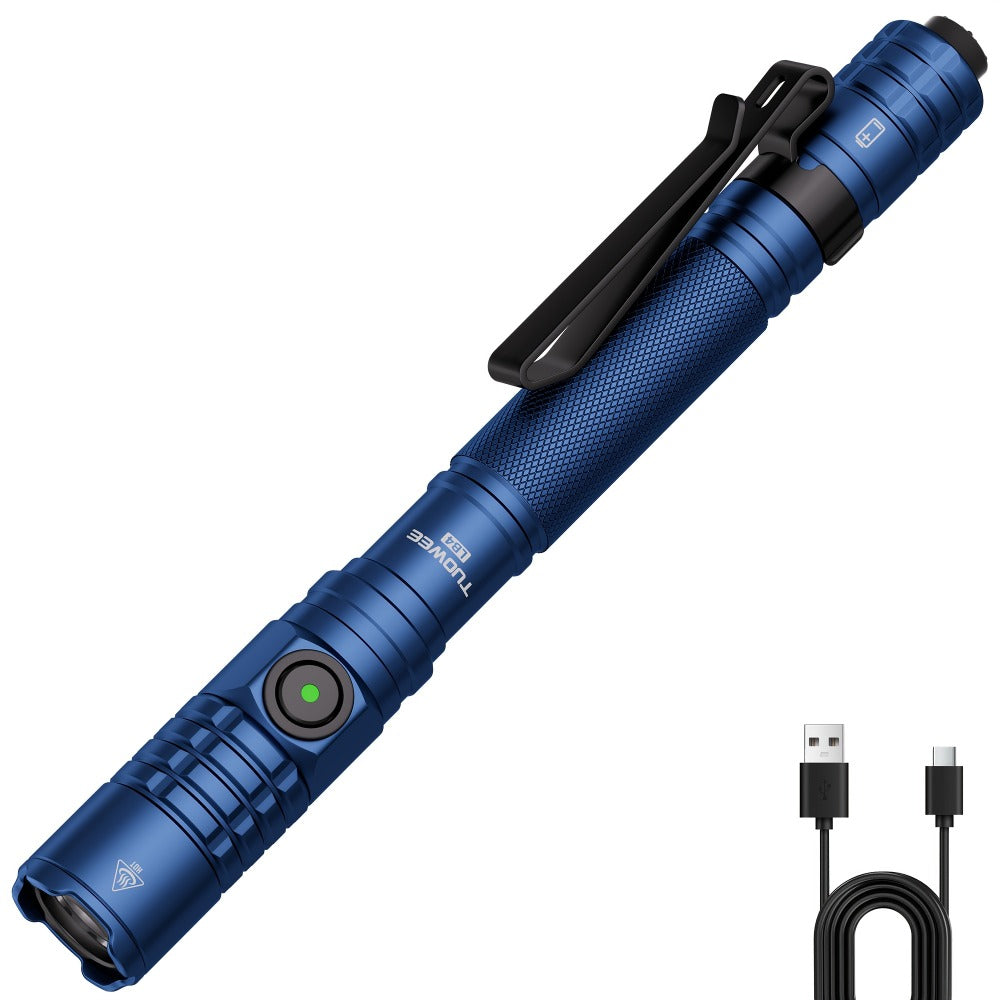 Tactical Penlight 1200 Lumen EDC Flashlight, High-Brightness Torch with Tail Switch Multi-Mode, Slim Pocket Light for Everyday Carry