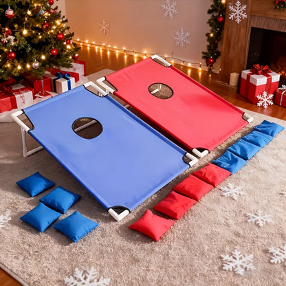 Portable Cornhole Bean Bag Toss Game Foldable Board 12 Bean Bags Storage Bag with the Listed Color, Size or Set Options for Everyday Use