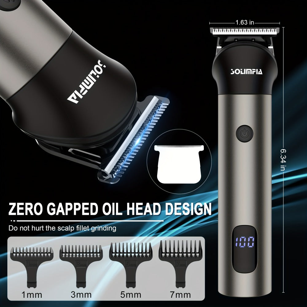 7-in-1 Hair Clipper Grooming Kit for Men Professional Cordless Barber Trimmer Set Beard Nose for Entryways, Bedrooms and Living Spaces