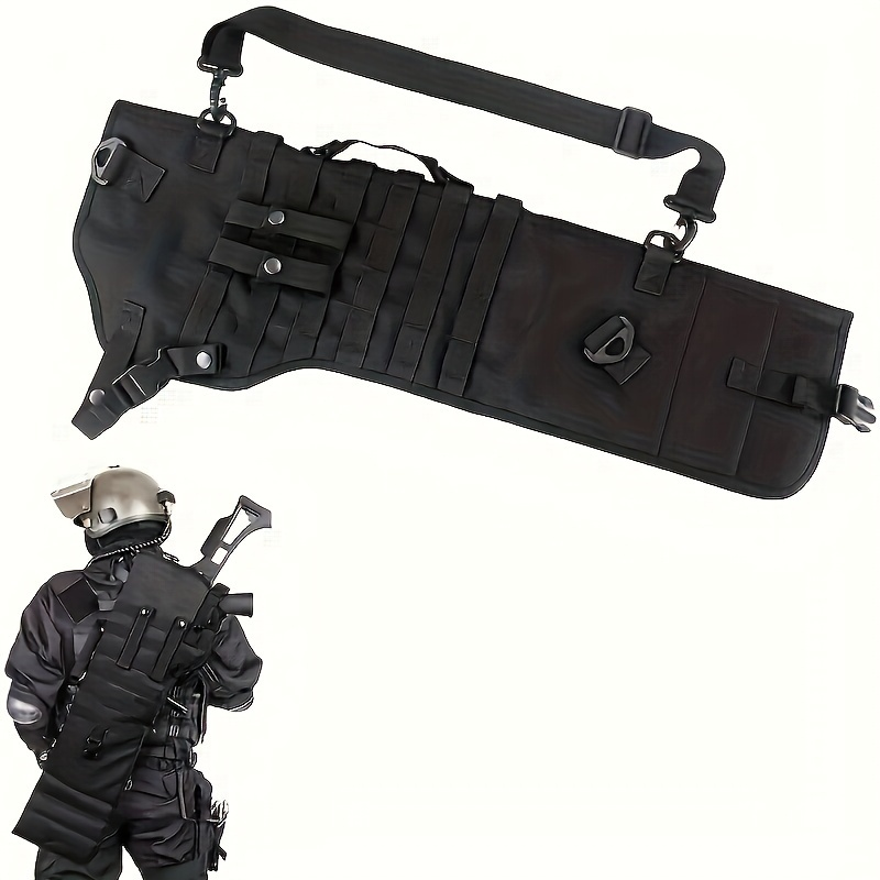 Tactical Gun Holster Sling Scabbard Bag, Water-Resistant Polyester Rifle Pistol Case with Ambidextrous Design and Adjustable Shoulder Strap