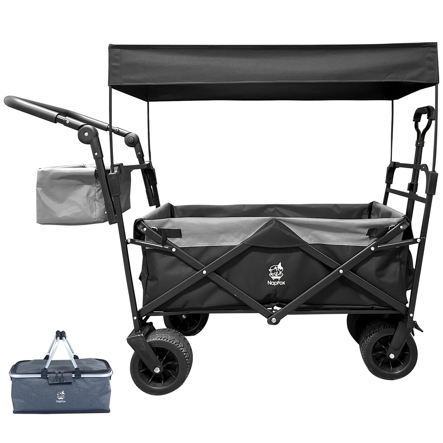 Folding Wagon Cart for Garden, Patio and Yard Use, with the Listed Configuration, for Everyday Use and Organized Storage