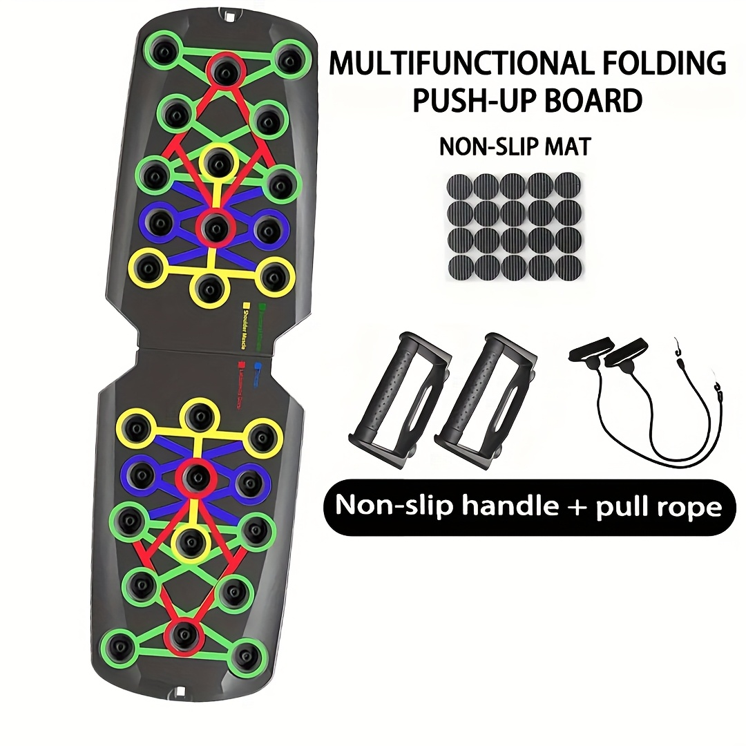 Push Up Board Multifunctional Color-Coded Chest Workout System, Adjustable Home Gym Equipment for Chest, Shoulders