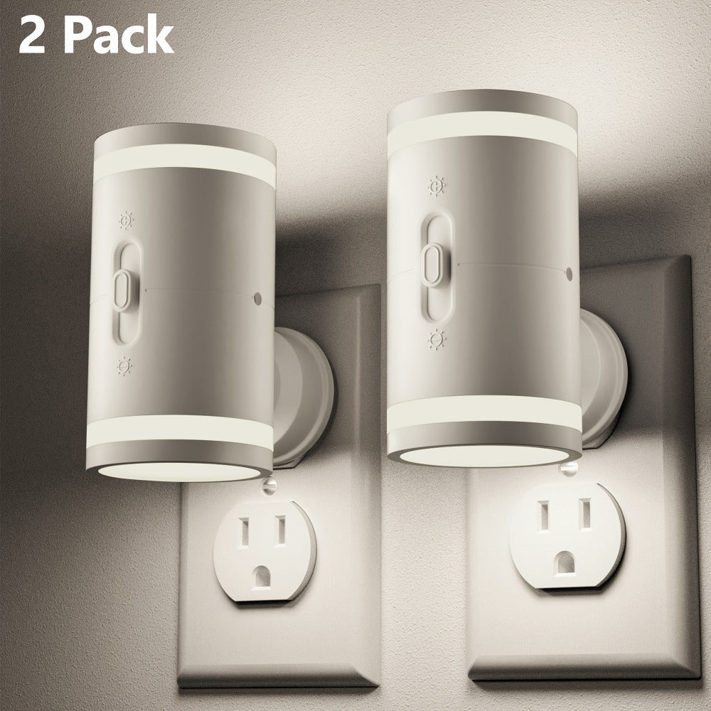LED Night Light Plug In Dusk to Dawn Sensor, 5-120LM Adjustable Brightness, 3 Color Temperatures