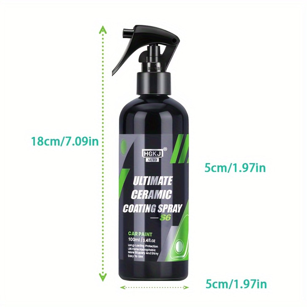 Car Ceramic Coating Spray by HGKJ with 100ml and 300ml Bottle Options for Exterior Paint Application