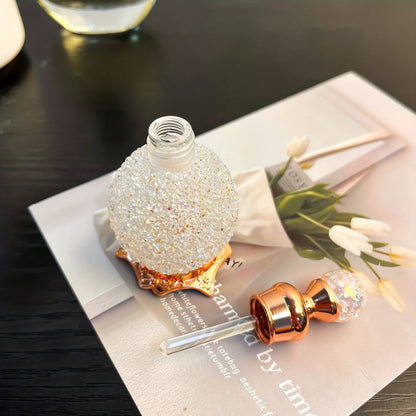 Perfume Bottle Refillable Atomizer 0.51oz, Vintage Imitation Crystal Arabic Style Empty Essential Oil Spray Bottle