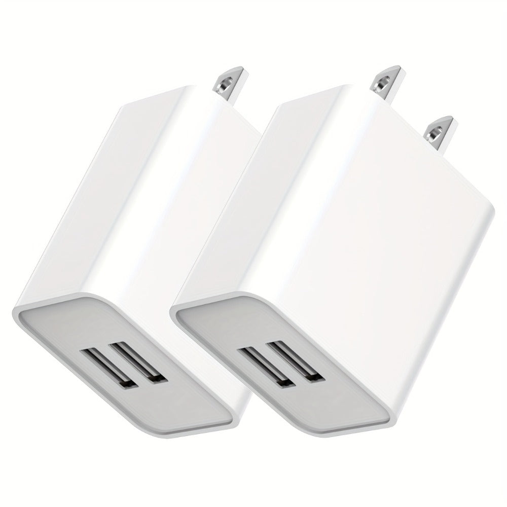 USB Wall Charger Cube Multi-Pack 2/3/4-Pack Dual Port 5V 2.1A with Short Circuit Protection
