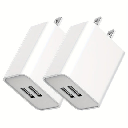USB Wall Charger Cube Multi-Pack 2/3/4-Pack Dual Port 5V 2.1A with Short Circuit Protection