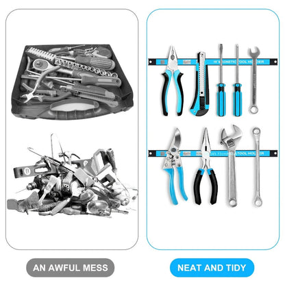 Magnetic Tool Bar Wall Mount Tool Holder 12/18 Inch, Iron Magnetic Knife Strip & Tool Rack for Kitchen