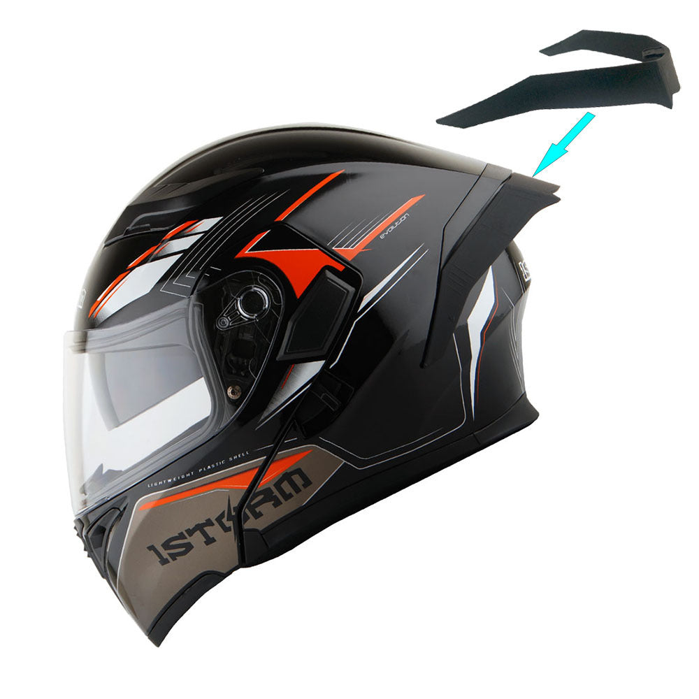 Motorcycle Helmet Modular Flip-Up Full-Face Shell with Dual Visors, S-XL Sizes and Arrow, Storm or Glossy Styles