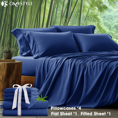 Viscose-Derived Blend Sheet Set with 4- or 6-Piece Packages, 11 Colors and Four Bed Size Options