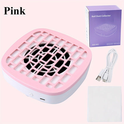 Nail Dust Collector Desktop USB Electric Nail Vacuum Fan Powerful Suction Powder Removal Machine with Filter