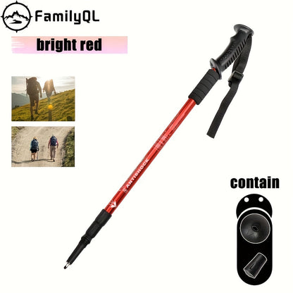 Adjustable Hiking Stick Aluminum Alloy – Lightweight Foldable Walking Pole with Quick Lock for Men & Women | Portable Trekking Cane