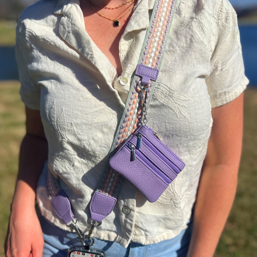 Crossbody Phone Strap Wallet Pouch with Beaded Charm Detachable Wrist with the Listed Color, Size or Set Options for Everyday Carry