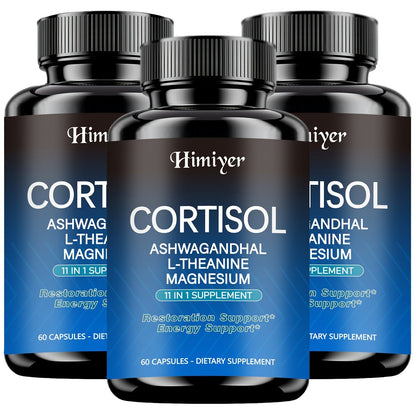 Dietary Supplement Capsules with Himiyer Label, Ashwagandha, L-Theanine, Magnesium and 60 Count