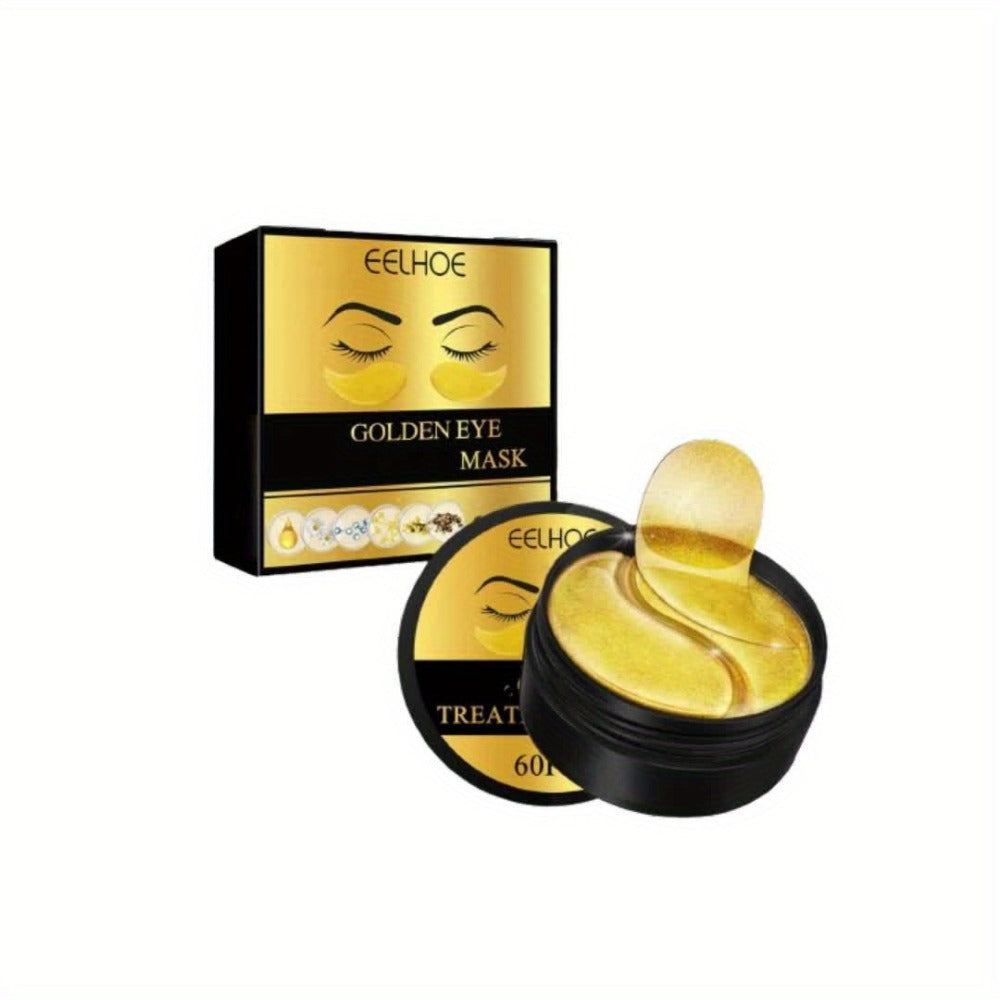 Under Eye Patches 120pcs (2 Boxes) with Hyaluronic Acid, Collagen & Glycerin – Gold Eye Mask for Dark Circles, Puffiness & Fine Lines