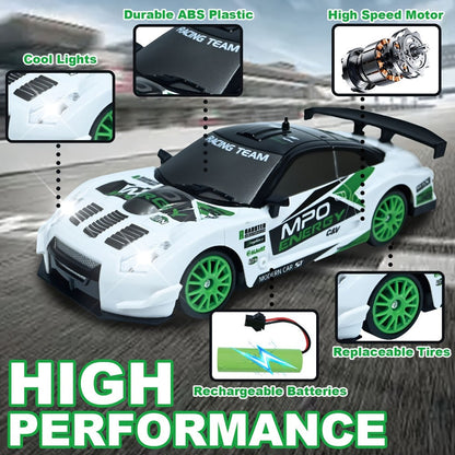 RC Drift Car 1:24 Scale 4WD High Speed Drifting Remote Control Sports Car for Adults Teens Boys Girls