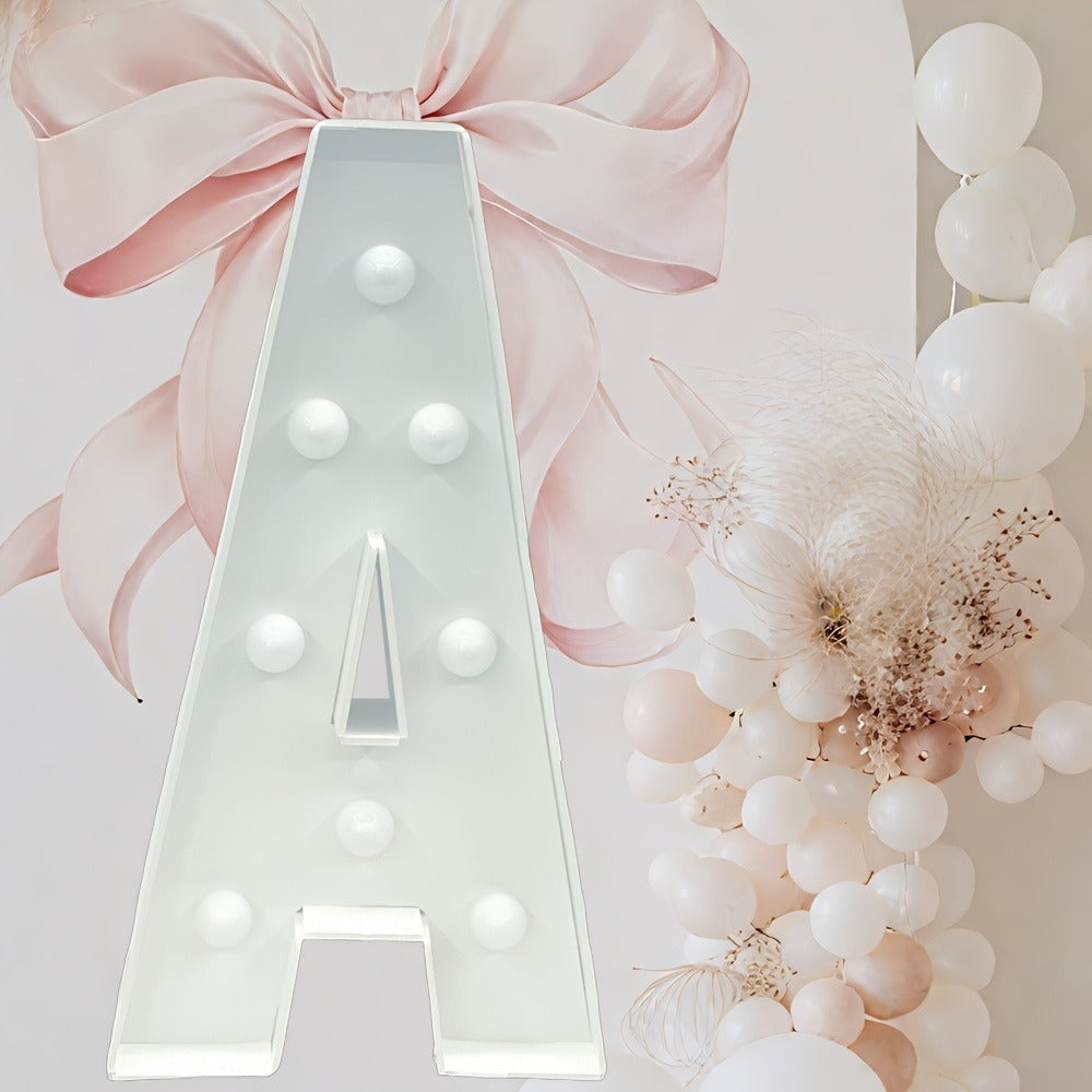 Marquee Letter Lights 3ft LED Light Up Letters for Weddings, Proposals & Celebrations – Cool White Lighted KT Board DIY Display Frame