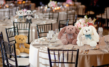 Stuffed Animal Five-Piece Bear, Monkey, Panda and Rabbit Set in 12.5-Inch Assorted Designs