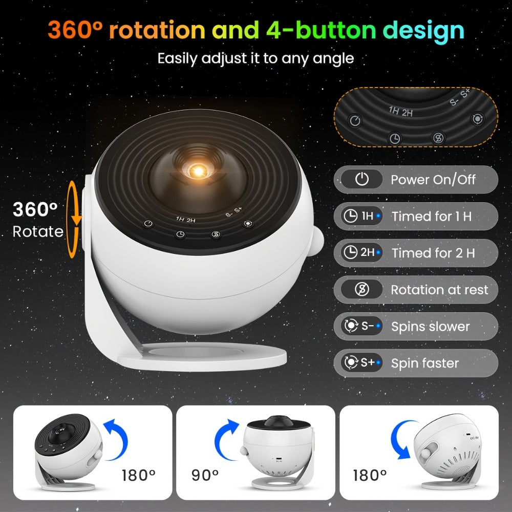 Galaxy Earth Projector Lamp 4K HD with 13 Film Cards Globe Night Light Projector for Bedroom for Entryways, Bedrooms and Living Spaces